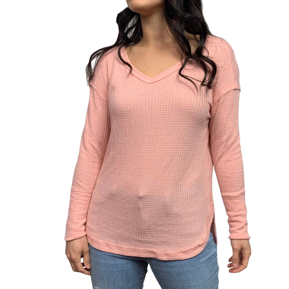 Vintage America Pink V-Neck Thermal